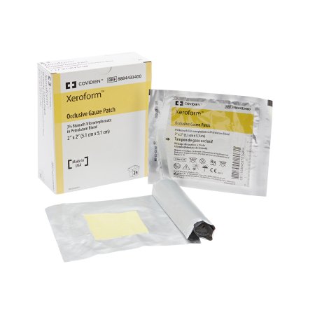 Dressing Petrolatum Impregnated  Xeroform® 2 X 2 Inch Gauze Bismuth Tribromophenate / Petrolatum Sterile (25/BX 6BXS/CS) by Cardinal  ID 8884433400